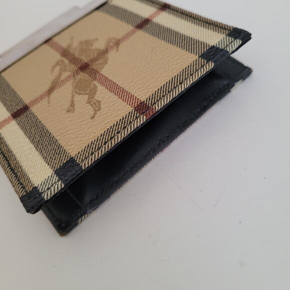 Burberry Hallmark Logo Wallet Small Coin Mini Check Plaid Kisslock Nova Vintage - Picture 7 of 8